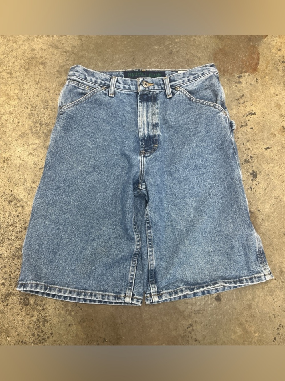 Y2K Nautica Carpenter Jorts Men’s 30 Faded Light Wash Loose Skater Streetwear